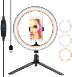 10 Selfi Ring Light with Tripod Stand & Phone Holder