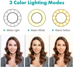 3 in 1 Selfi Ring Light Stand with Cell Phone Holder and Third Flexible Arm