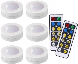 LED PUCK LIGHT WITH REMOTE CONTROL